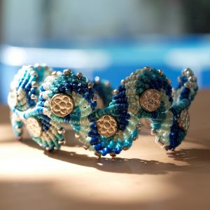 bracelet-vagues-bleues-macramé-créaléliam